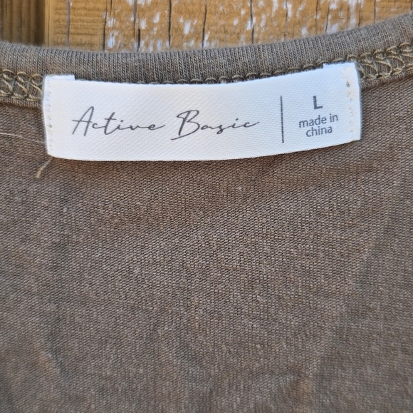 Active Basic Brown Tank Top - Picture 2 of 3